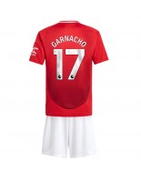 Manchester United Alejandro Garnacho #17 Hjemmedraktsett Barn 2024-25 Korte ermer (+ bukser)